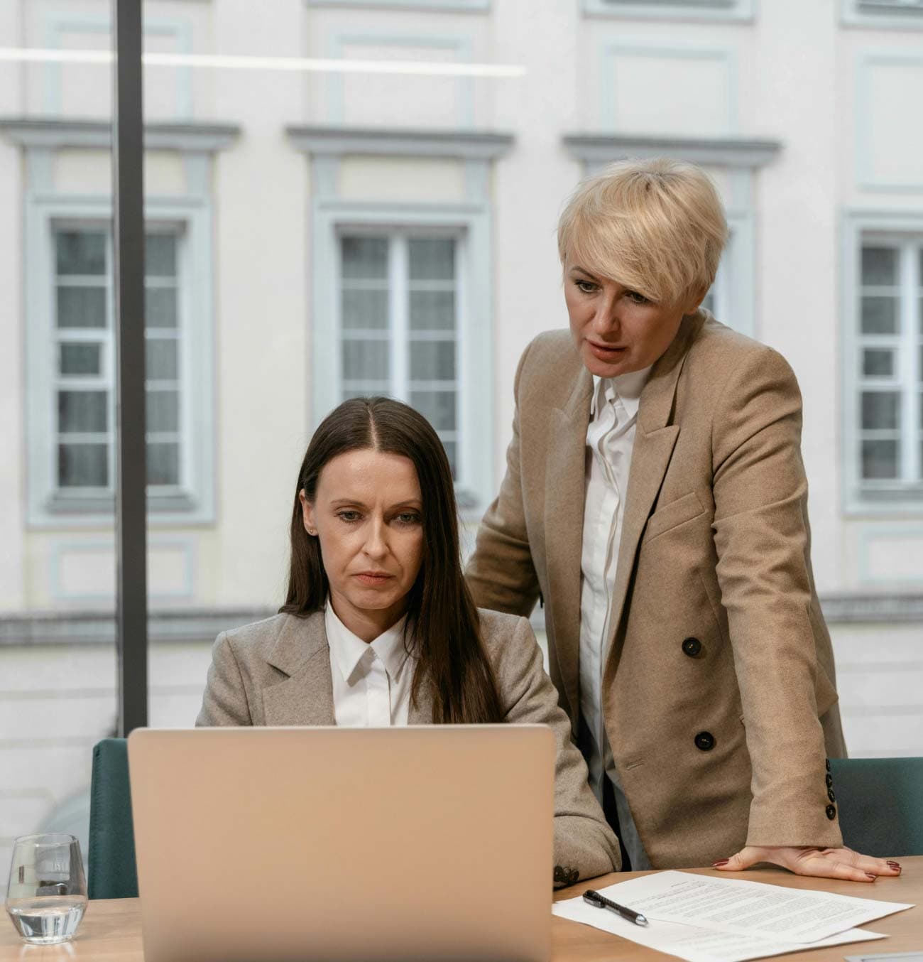 Legal professionals working together